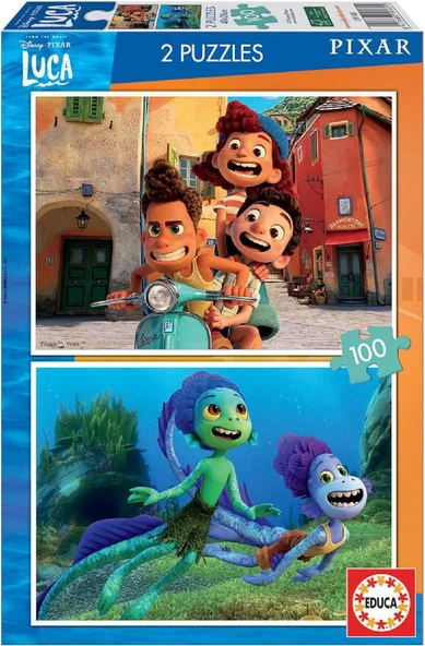 Educa 2x100 Parça Disney Luca İkili Puzzle - 19181 - Kız ve Erkek Çocuk ürün görseli 1
