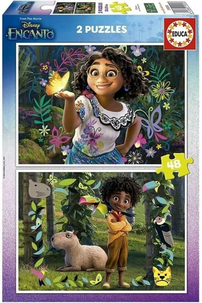 Educa 2x48 Parçalık İkili 4-6 Yaş Çocuk Puzzle - Encanto Sihirli Dünya- Kız Çocuk ürün görseli 1