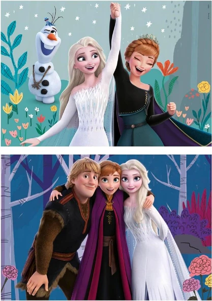 Educa 2x25 Parça Disney Frozen Kız Çocuk Ahşap Puzzle (3-5 Yaş) ürün görseli 1