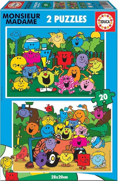 Educa 2x20 Parça Kız ve Erkek Çocuk Bay ve Bayan Puzzle - 19401 ürün görseli 1