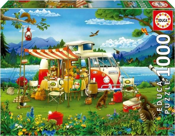 Educa 1000 Parça Harika Kamp Tatili Puzzle - 19922 - Camping Holiday ürün görseli 1