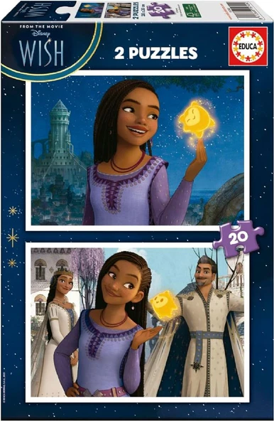 Educa 2x20 Parça Çocuk Puzzle - Disney Wish - 3-5 Yaş Kız Çocuk ürün görseli 1
