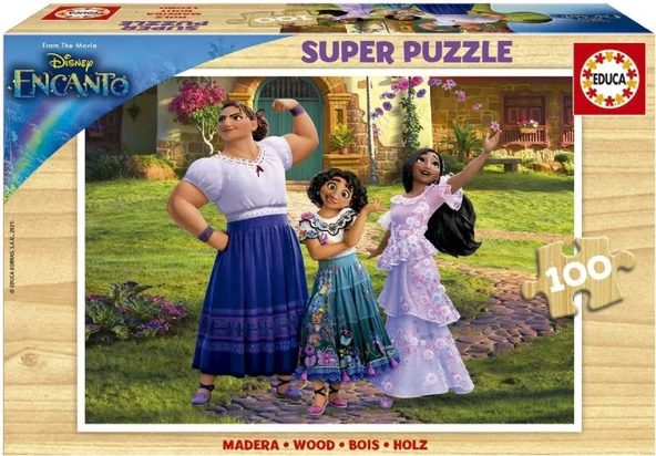 Educa 100 Parça Encanto Ahşap Çocuk Puzzle - 6-8 Yaş - Kız Çocuk ürün görseli 1