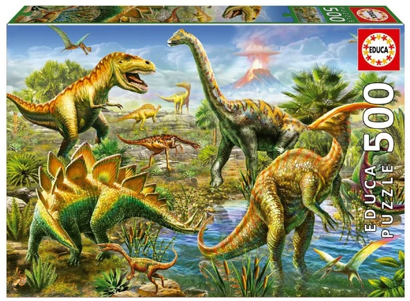 Educa 500 Parça Jurassic Oyun Alanı Puzzle - 19903 - Jurassic Playground ürün görseli 1