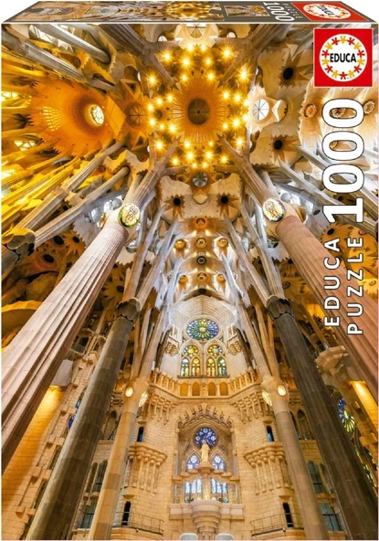 Educa 1000 Parça Sagrada Familia İç Mekan Görüntüsü Puzzle - Sagrada Familia Interior - 19614 ürün görseli 1