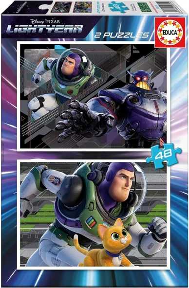 Educa 2x48 Parçalık İkili 4-6 Yaş Çocuk Puzzle - Disney Işıkyılı (Lightyear) - Erkek Çocuk ürün görseli 1