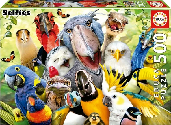 Educa 500 Parça Kuş Selfiesi Puzzle - Watch The Birdie - 19622 ürün görseli 1