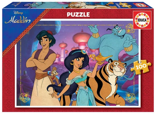 Educa100 Parça Aladdin Çocuk Puzzle - 6-8 Yaş - Kız ve Erkek Çocuk ürün görseli 1