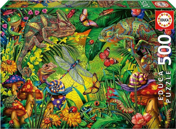Educa 500 Parça Renkli Orman Puzzle - 19551 - Colourful Forest ürün görseli 1
