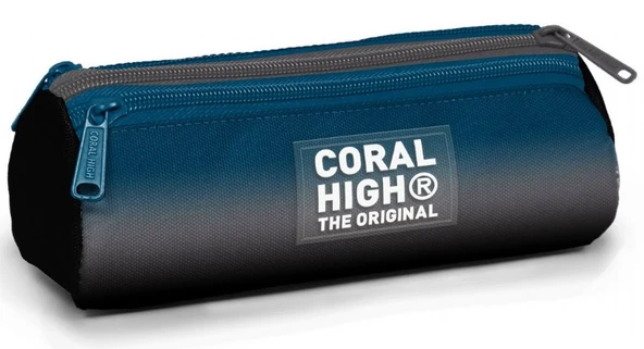 Coral High Üç Gözlü Okul Kalem Çantası - Erkek Çocuk - Nefti Siyah Renk Geçişli ürün görseli 1