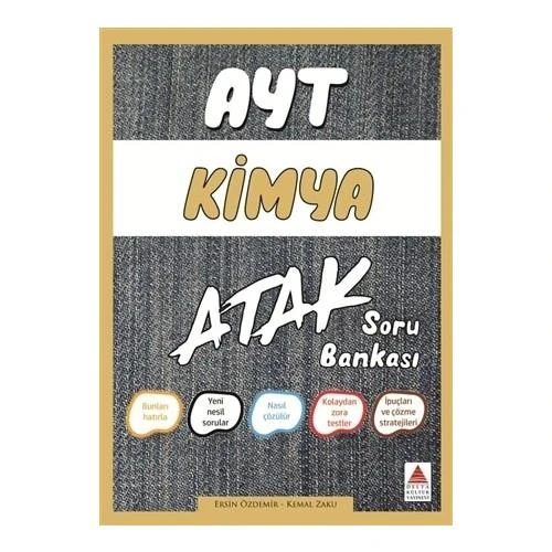DELTA KÜLTÜR AYT KİMYA ATAK SORU BANKASI ürün görseli 1