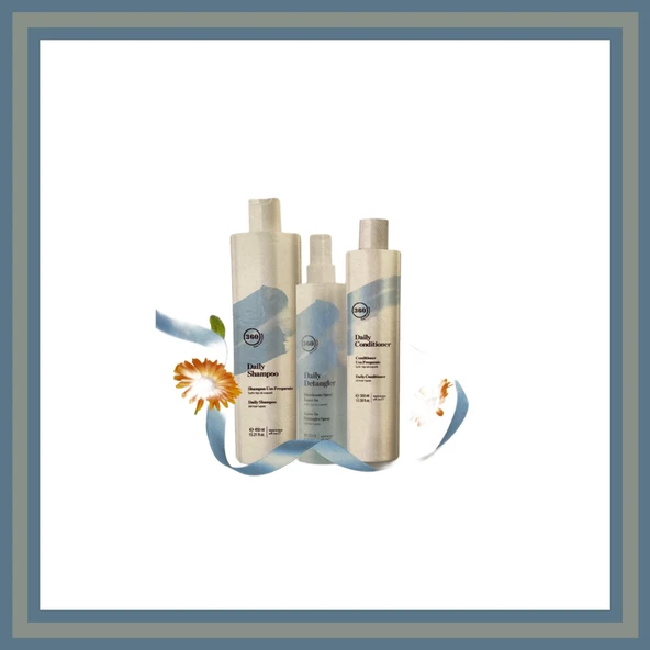 360 Hair Professional Daily Shp-Daily Cond.300ml-Daily Detangler 250ml  Set ürün görseli 1