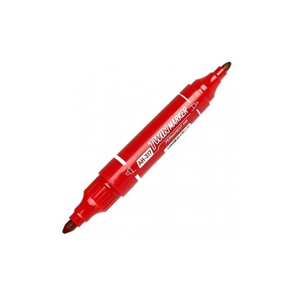 AIHAO MARKER KALEM TWIN KIRMIZI ürün görseli 1