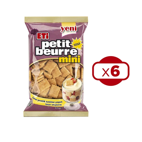 Eti Petit Beurre Mini Bisküvi 175 Gr x 6 Adet ürün görseli 1