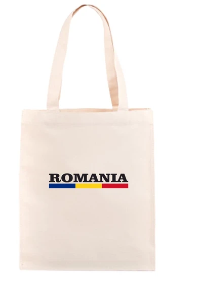 Romania Flag Lettern Ham Bez Çanta ürün görseli 1