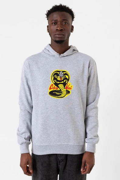 Cobra Kai Logo Grimelanj Erkek Kapşonlu 3ip Sweatshirt ürün görseli 1
