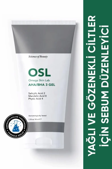 OMEGA SKIN LAB AHA/BHA 3 GEL 50 ml ürün görseli 1