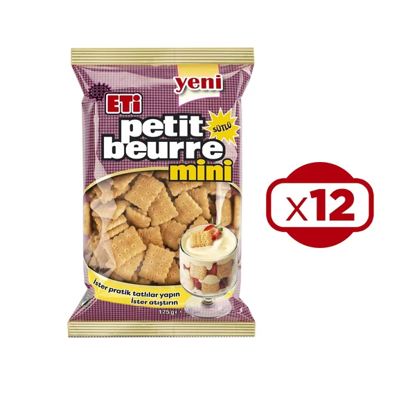 Eti Petit Beurre Mini Bisküvi 175 Gr x 12 Adet ürün görseli 1