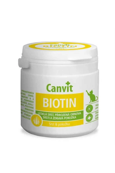 Canvit Biotin Tüy ve Cilt Sağlığı Kedi Vitamini 100 Gr ürün görseli 1
