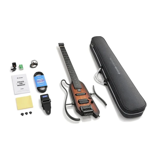 Donner HUSH-X Headless Traveller Elektro Gitar Seti (Sunburst) ürün görseli 1