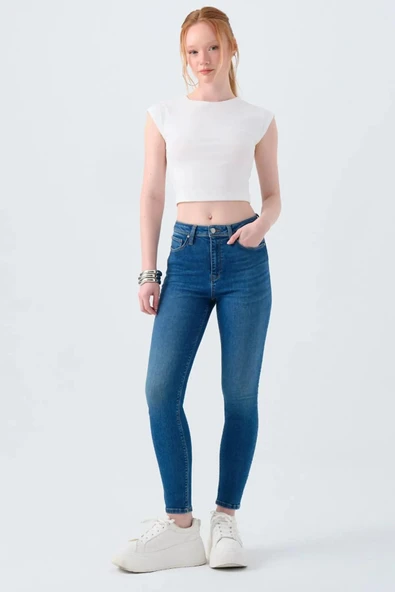 Loft Natalıe Mıneral Blue Wash Kadın Jean Pantolon LF2037057 ürün görseli 1