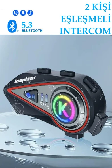 2 Kişi Eşleşmeli Intercom 1000 Metre Kask Kulaklığı Su Geçirmez Bluetooth 5.3 Motosiklet Kulaklık K23S ürün görseli 1