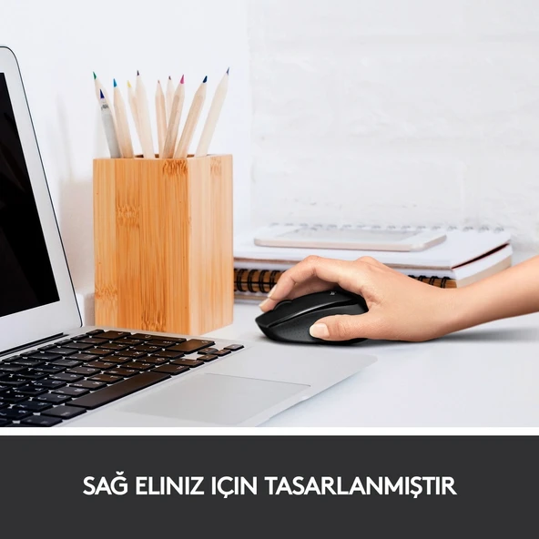 Logitech M330 Sessiz Kablosuz Optik Mouse - Kırmızı - Resim 3
