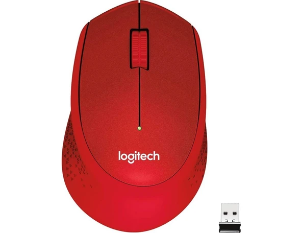 Logitech M330 Sessiz Kablosuz Optik Mouse - Kırmızı ürün görseli 1