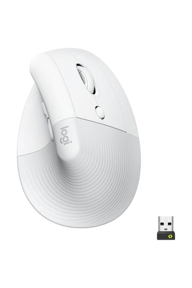 Logitech Lift Sessiz Kablosuz Ergonomik Dikey Mouse - Beyaz ürün görseli 1