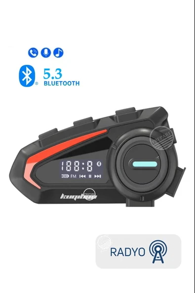 FM Radyolu Kask Kulaklığı Su Geçirmez Bluetooth 5.3 Motosiklet Kask Kulaklık ürün görseli 1