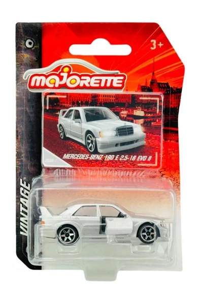 Majorette Vintage Metal Diecast Gri Mercedes Benz 190 E 2.5-16 Evo II ürün görseli 1