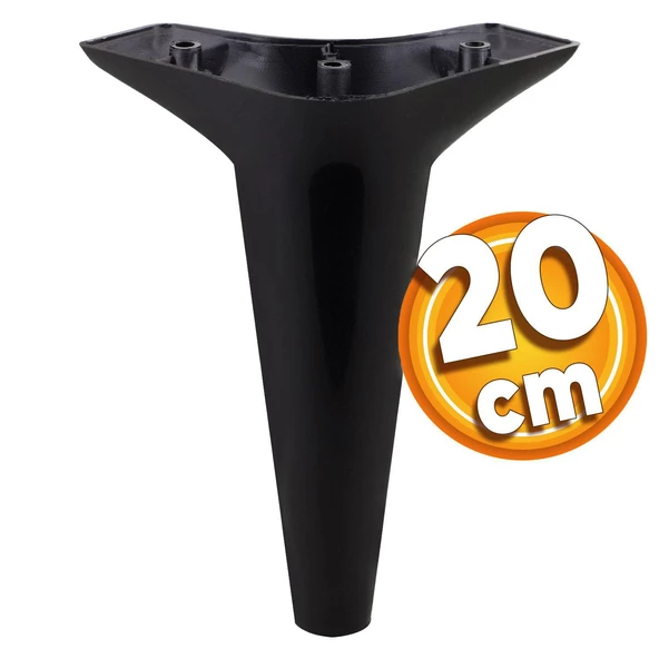 Aspen Lüks Mobilya Kanepe Koltuk Tv Ünitesi Konsol Yükseltici Ayağı Ayakları 20 Cm Siyah Ayak ürün görseli 1