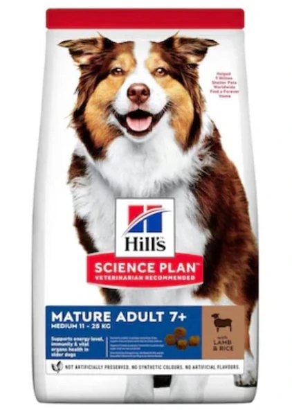 Hill's Mature 7+ Kuzu Etli ve Pirinçli Yaşlı Köpek Maması 3 KG Açık Mama ürün görseli 1