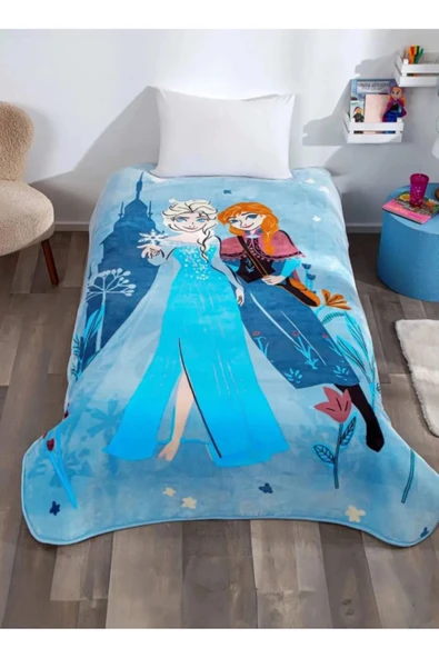 Taç Frozen Kız Çocuk Battaniye Tek Kişilik ürün görseli 1