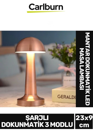 Özel Tasarım 3 Modlu 23 cm x 9 cm Modern Aç/Kapa Butonlu Mantar Dokunmatik LED Masa Lambası ürün görseli 1