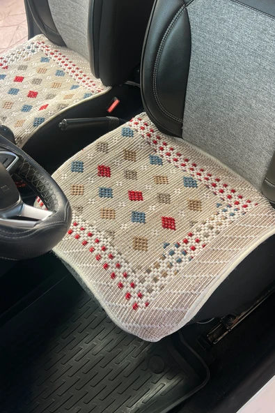 Oto Koltuk Kilim 3 Parça Set Terletmez Jüt İplik Universal Minder ürün görseli 1
