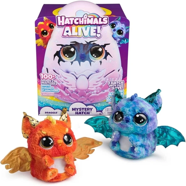 Nessiworld Hatchimals Peluş Simli Draggle ürün görseli 1