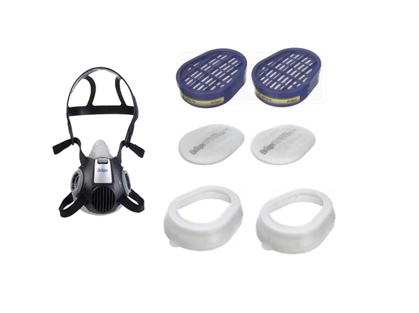 X Plore Yarım Yüz Maske 3300+Abek Filtre+Ffp2 Filtre+Ped Kapağı ürün görseli 1