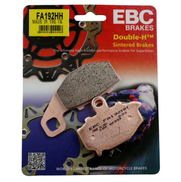 Kawasakı  ZX9R ZX6R 636(2002-2006) ZX10R(2009 Ve EBC Sinterli Ön Fren Balata cesi) Z 1000 Sx Z 1000 (2015 Ve EBC Sinterli Ön Fren Balata cesi) EBC Sinterli Arka Fren Balata  M004444 ürün görseli 1