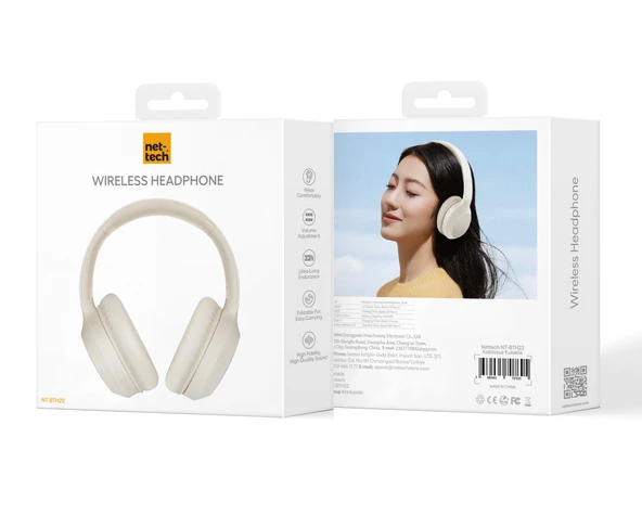 Nettech NT-BTH22 Wireless Kulak Üstü Bluetooth Kulaklık - Resim 6