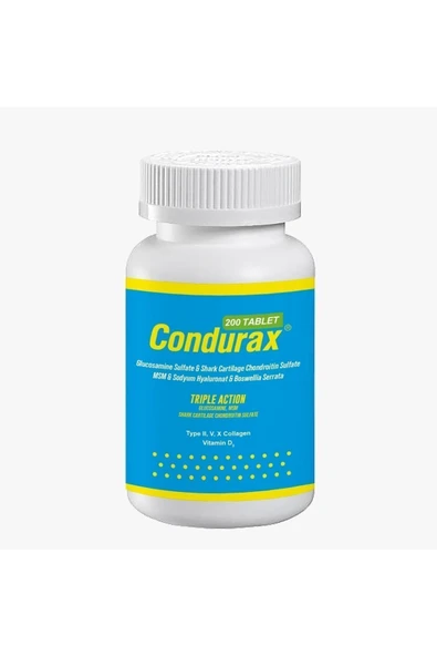 Condurax Tip 2/5 Ve 10 Kolajen Içeren Glukozamin Shark Cartilage Msm 200 Tablet D3 Vitamin ürün görseli 1