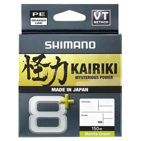 Shimano 24 Kairiki 8+ Plus 150m Mantis Green Örgü Misina  0,16 mm - 9,8 kg ürün görseli 1