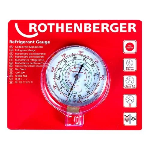 Rothenberger Korumalı Alçak Basınç Manifold Saati 68MM R22 - R134-R404 Kod:R01100036 - A1707.23 ürün görseli 1