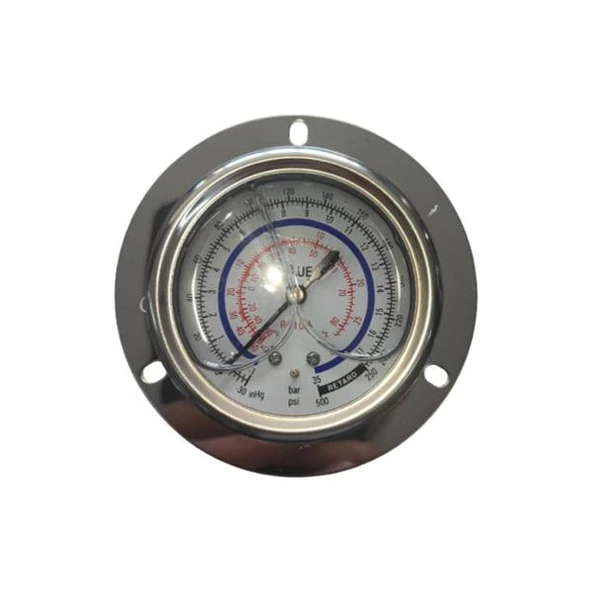 Blue BLR/OPG-500A ( R-410a ) Arkadan Çıkışlı Alçak Basınç Gliserinli Flanşlı Manometre ürün görseli 1