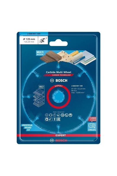Bosch EXPERT Carbide Multi Wheel Kesici Disk 125 mm, 22,23 mm ürün görseli 1