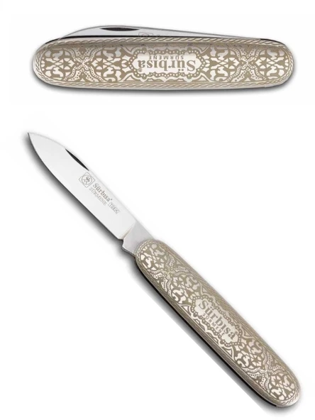Sürbisa Krom İşlemeli Çakı Bıçağı (Tek Bıçaklı) 61801 6.5 cm ürün görseli 1