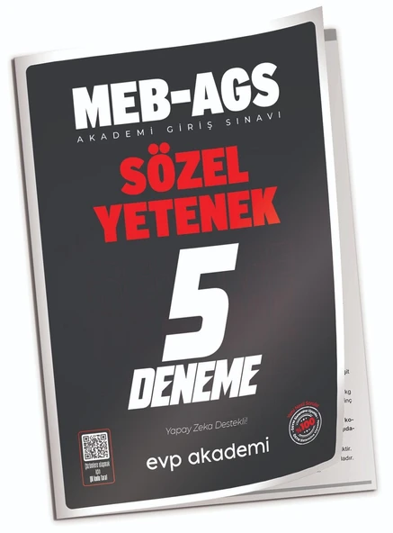 EVP Akademi 2025 MEB-AGS Sözel Yetenek 5 Deneme Çözümlü EVP Akademi ürün görseli 1