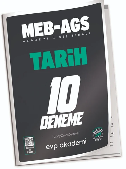 EVP Akademi 2025 MEB-AGS Tarih 10 Deneme Çözümlü EVP Akademi ürün görseli 1