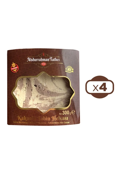 Abdurrahman Tatlıcı Kakaolu Tahin Helva 300 gr x 4 Adet ürün görseli 1