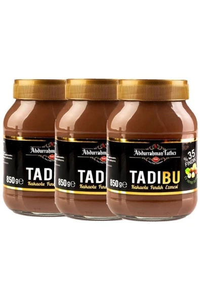 Abdurrahman Tatlıcı Tadıbu Kakaolu Fındık Ezmesi 850 Gr X 3 Adet ürün görseli 1